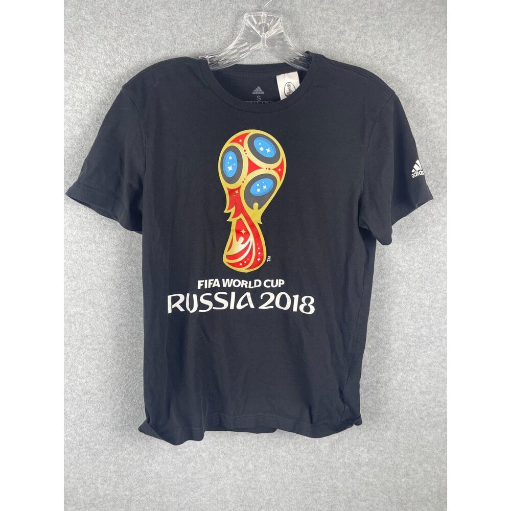 Adidas FIFA World Cup Russia 2018 T Shirt Men's Size S Black Soccer Football Tee